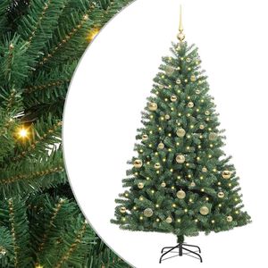 vidaXL Artificial Hinged Christmas Tree Green 150 cm PVC and Metal
