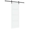 vidaXL Sliding Door 83 x 232 cm Solid Pine Wood White and Black