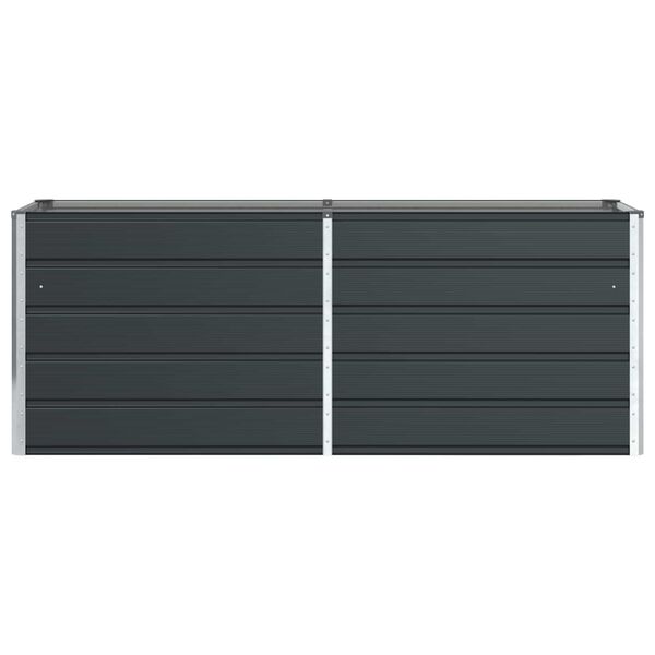 vidaXL Planter Anthracite 195 x 50 x 77 cm Galvanised Steel