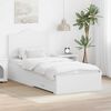 vidaXL Bed Frame with Headboard White 75 x 190 cm Engineered Wood
