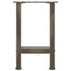vidaXL Coffee Table Legs Natural Steel 2 pcs 38x(42-43) cm Steel
