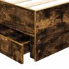 vidaXL Bed Frame with Drawer Smoked Oak 100 x 200 cm Engineered Wood