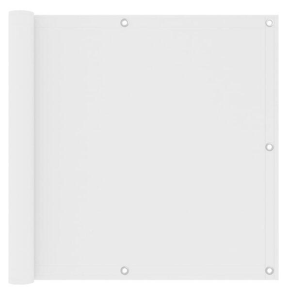 vidaXL Balcony Screen White 90x400 cm Oxford Fabric