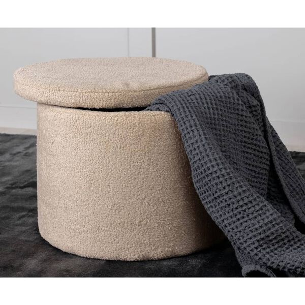 Venture Home Pouffe Dunken 51x51x43 cm Teddy Beige