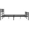 vidaXL Metal Bed Frame without Mattress with Footboard Black 183x213cm