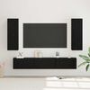 vidaXL TV Cabinet Set Wall-mounted 5 pcs Black Oak Engineered Wood