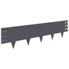 vidaXL Lawn Edging 30 pcs 100 x 25 cm Steel Anthracite