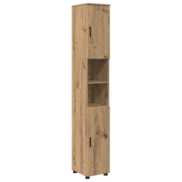 vidaXL Bathroom Cabinet with Storage Artisan Oak 30 x 35 x 192 cm