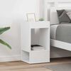 vidaXL End Table 2 pcs White 30 x 30 x 56 cm Engineered Wood