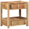 vidaXL Side Table with Drawer Brown 43 x 32 x 46 cm Solid Reclaim wood