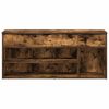 vidaXL Shoe Bench Smoked Oak 102x30.5x45 cm Engineered Wood