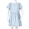 Kids' Dress with Ruffles Soft Blue 140