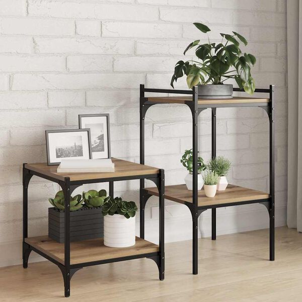 vidaXL Bookshelf Board 4 pcs Brown 40 x 40 x 1.5 cm Engineered Wood