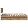 vidaXL Bed Frame Artisian Oak 140 x 200 cm Solid Pine Wood