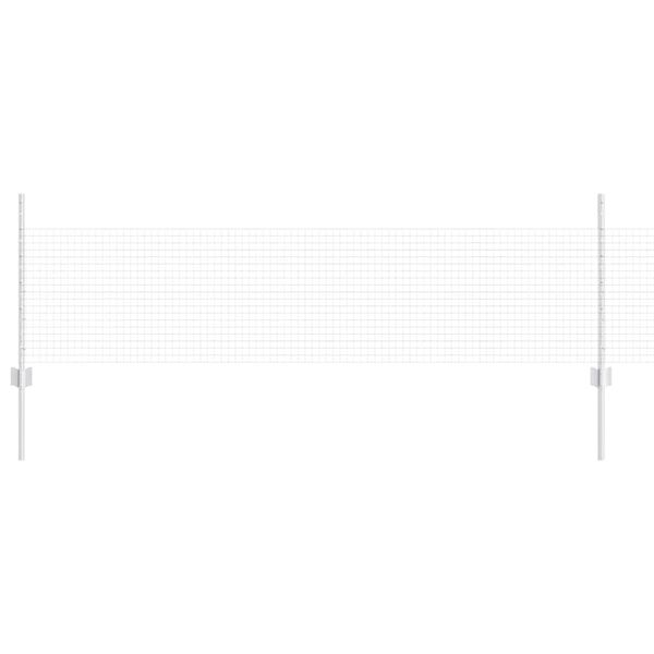 vidaXL Fence with Post Silver 0.5 x 100 m Steel