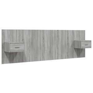 vidaXL Bed Headboard with Cabinets Grey Sonoma Engineered Wood