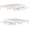 vidaXL Bed Frame without Mattress White 140x190 cm Solid Wood Pine