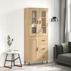vidaXL Highboard Sonoma Oak 69.5x34x180 cm Engineered Wood