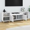 vidaXL TV Cabinet High Gloss White 160x35x55 cm Engineered Wood