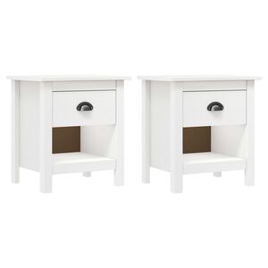 vidaXL Bedside Cabinets 2 pcs Hill 46x35x49.5 cm Solid Pine Wood