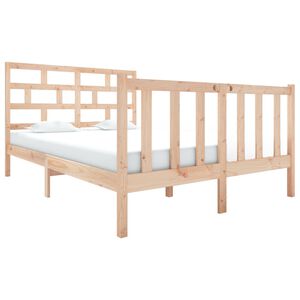 vidaXL Bed Frame without Mattress Solid Wood Pine Small Double