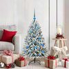 vidaXL Artificial Christmas Tree Green and White 120 cm PVC and Metal