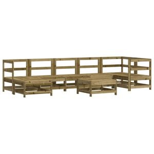 vidaXL 8 Piece Garden Lounge Set Impregnated Wood Pine
