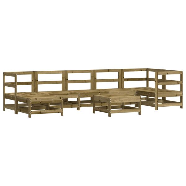 vidaXL 8 Piece Garden Lounge Set Impregnated Wood Pine
