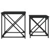 vidaXL Nesting Coffee Tables 2 pcs Black Engineered Wood