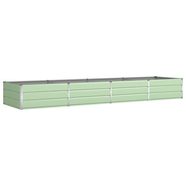 vidaXL Planter Pastel Green 385 x 100 x 45 cm Galvanised Steel