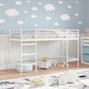 vidaXL Kids'Loft Bed Frame White 90 x 190 cm Steel