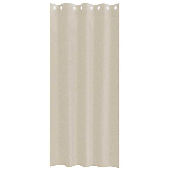 vidaXL Voile Curtain with Curtains 2 pcs Sand 225 x 140 cm Polyester