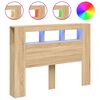 vidaXL LED Headboard Sonoma Oak 140x18,5x103,5 cm Engineered Wood