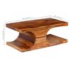 vidaXL Coffee Table Solid Acacia Wood 90x50x35 cm