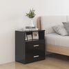 vidaXL Bed Cabinet Black 50x32x60 cm