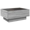 vidaXL Coffee Table with LED Grey Sonoma 70x50x30 cm Engineered Wood