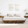 vidaXL Bed Frame without Mattress Smoked Oak 180x200cm Engineered Wood