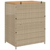 vidaXL Cabinet Beige 70 x 50 x 87 cm Polyester and Roly Ratten