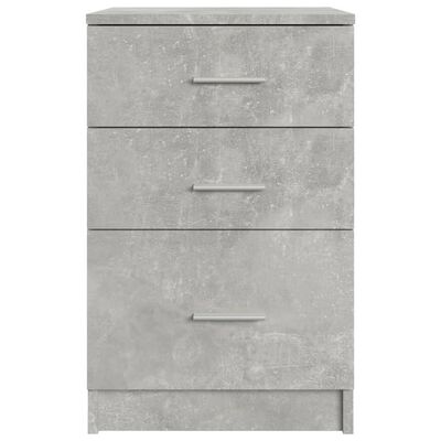 vidaXL Bed Cabinet Concrete Grey 40x40x63 cm Engineered Wood