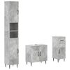 vidaXL 3 Piece Bathroom Cabinet Set HAARLEM Concrete Grey