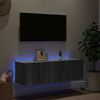 vidaXL TV Wall Cabinet with LED Lights Grey Sonoma 100x35x31 cm