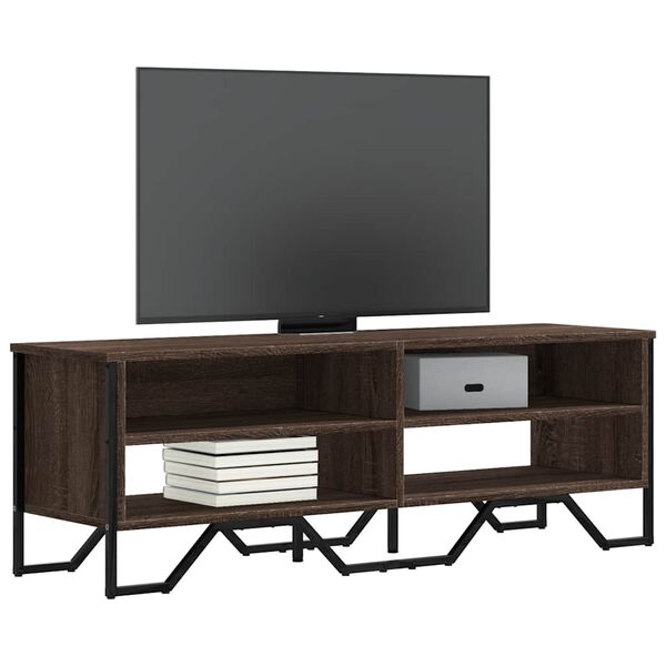 vidaXL TV Cabinet Brown Oak 122x34x41 cm Engineered Wood