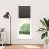 vidaXL Pleated Blind Black 80x200 cm Fabric Width 79.4 cm Polyester