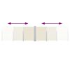 vidaXL Retractable Side Awning Cream 120x1000 cm