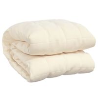 vidaXL Weighted Blanket Light Cream 135x200 cm Single 6 kg Fabric