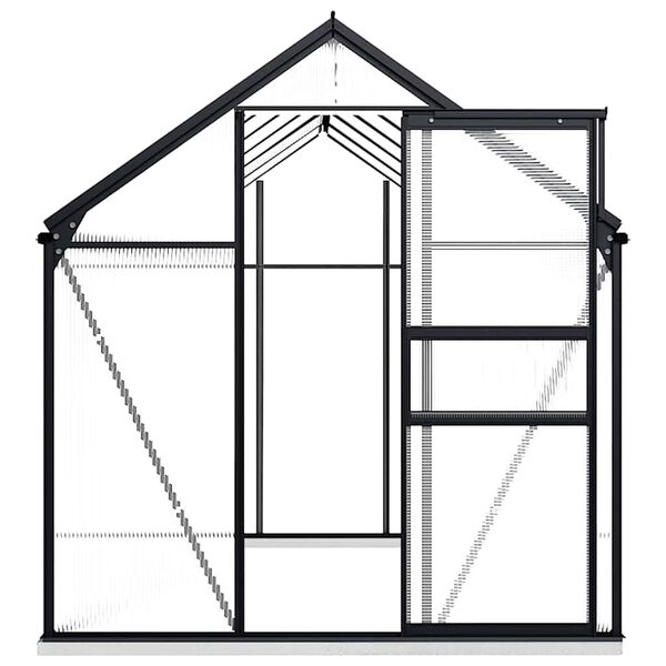 vidaXL Greenhouse with Base Frame Anthracite Aluminium 7.03 m²