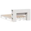 vidaXL Bookcase Bed without Mattress White 135x190 cm Double Solid Wood