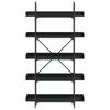 vidaXL Bookcase 5-Tier Black 100x33x180.5 cm Engineered Wood