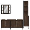 vidaXL 4 Piece Bathroom Cabinet Set Brown Oak Engineered Wood