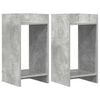 vidaXL Plant Stand 2 pcs Concrete Grey 30 x 30 x 60 cm Engineered Wood